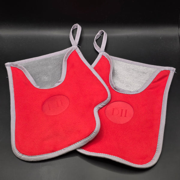 Pet Microfiber Paw Mitt, 2 pcs, Red