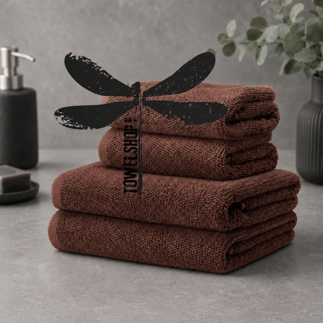 Premium Thick bath towels with a built-in magnet.