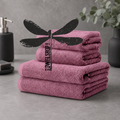 Premium Thick bath towels with a built-in magnet.