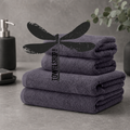 Premium thick bath towels with a built-in magnet.