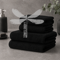 Premium Thick bath towels with a built-in magnet.